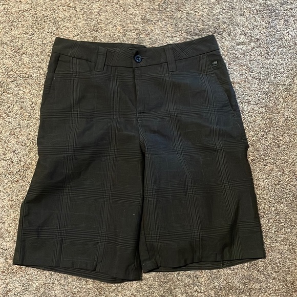 O'Neill Gray Plaid Chino Flat Front Casual Shorts Size 26 - Picture 1 of 6